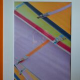 large abstract color photo "windsurfer sails" Vancouver 1985