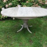 Old round table with extension