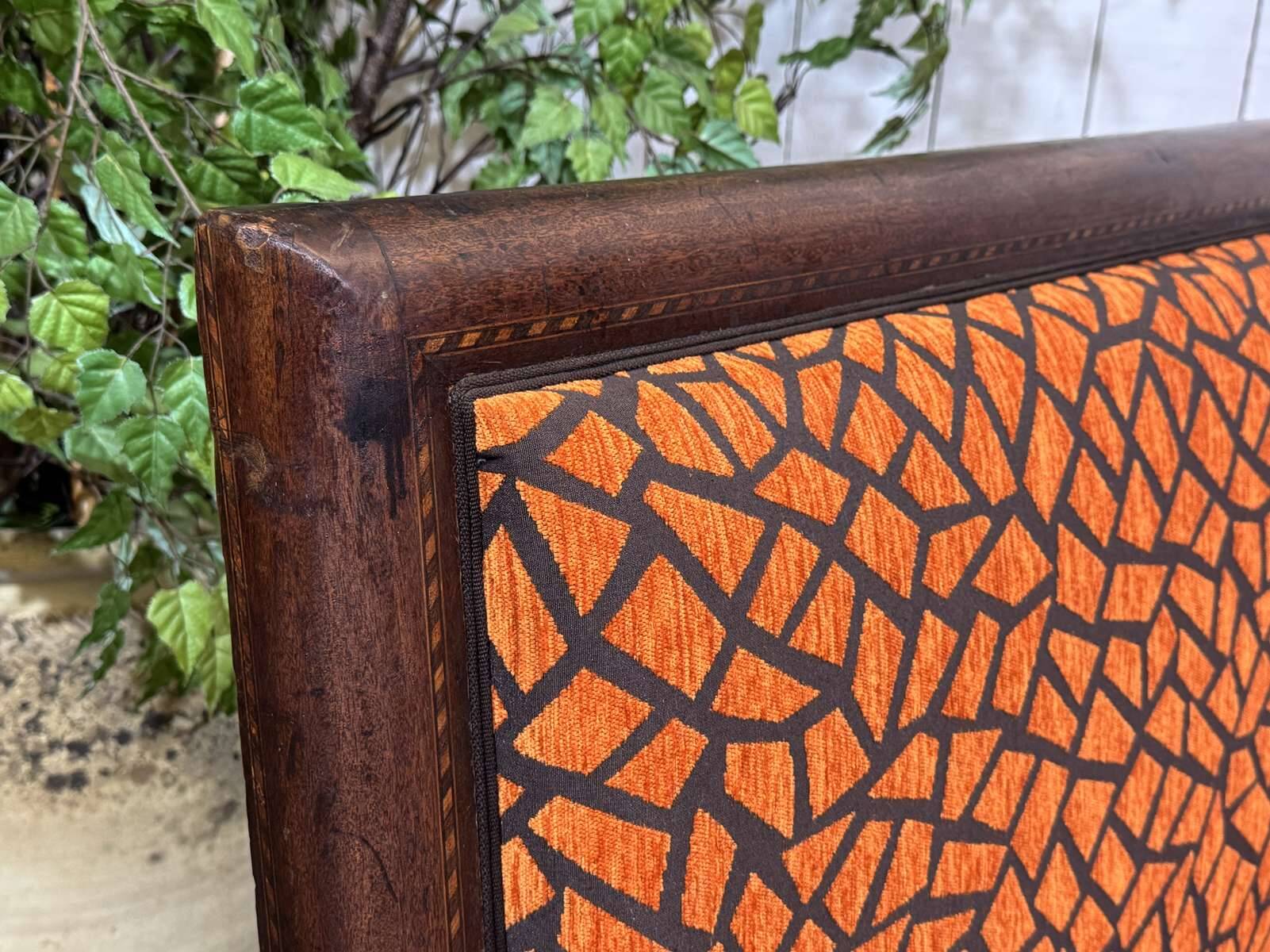 1930s bistro bench, upholstery and fabric completely redone.