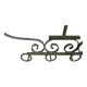 Wall mounted wrought iron coat rack from the 1970s