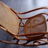 Rocking chair with caning