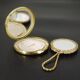 French Limoges porcelain pocket mirror