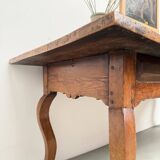 19th century walnut drapery table 2m1