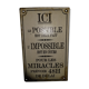 Plaque métallique