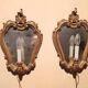 Vintage gold mirror sconces from the late 1950s.