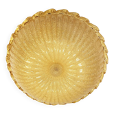 Plafonnier en verre de Murano Graniglia Budino en ambre vénitien des années 1970