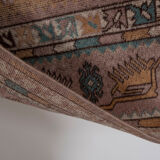 Turkish Oushak Rug With Floral Border, 1970s