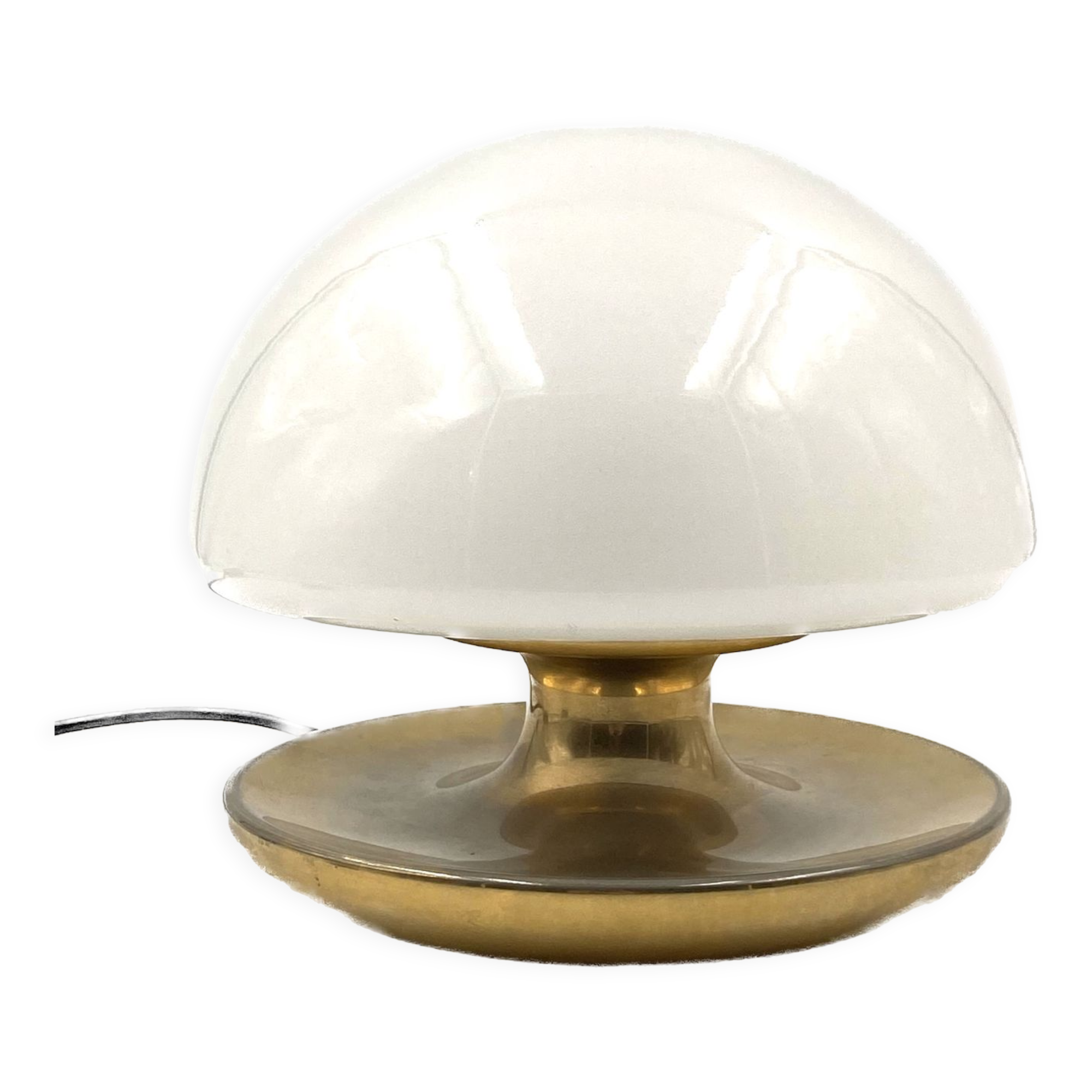 Mushroom mod. VP gold table lamp, Vittorio Balli e Romeo Ballardini, Sirrah, 1970s