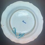 Faience dish of rouen -flower basket - ø 38 cm