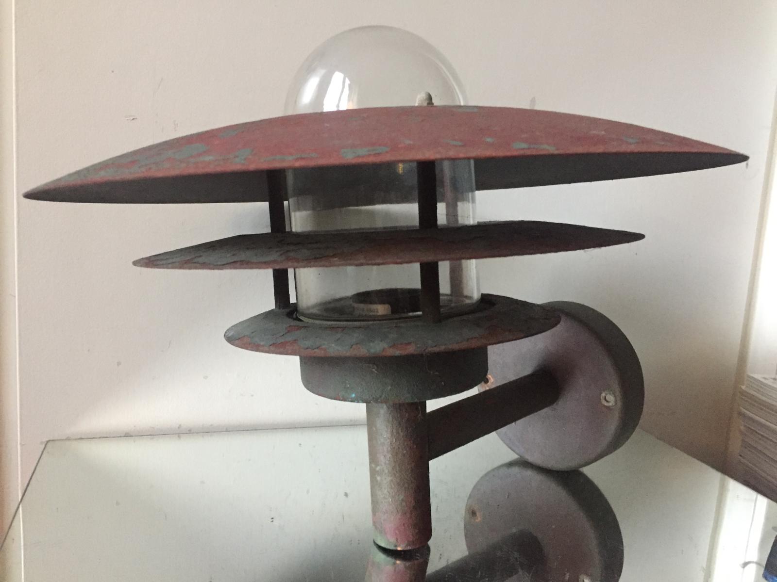 Danish Outdoor wall lamp in Cooper