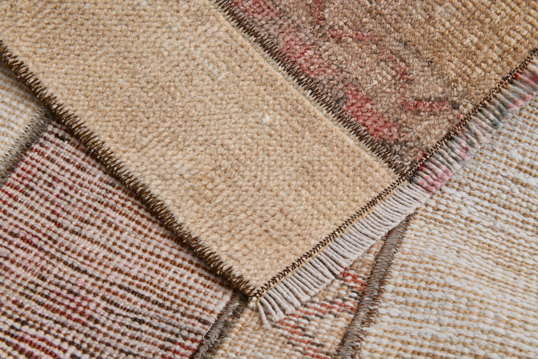 2x10 Narrow Brown Beige Turkish Runner Rug, 69x301Cm