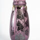 Argyl vase - purple glass and silver metal - period: art deco - twentieth century