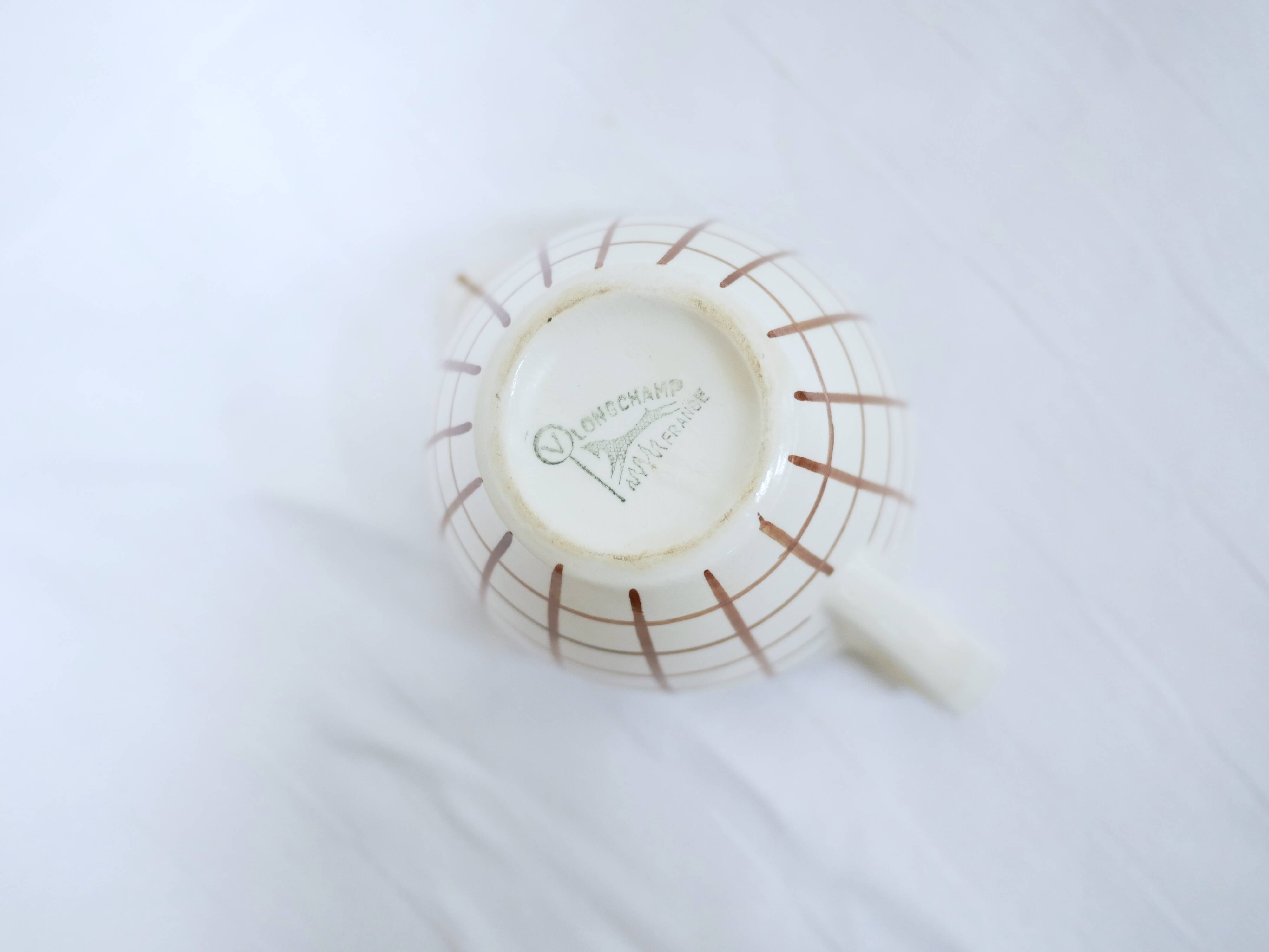 Saucière vintage ceramic pot by the Longchamp manufacture, France