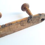 Wooden wall coat rack 4 hooks