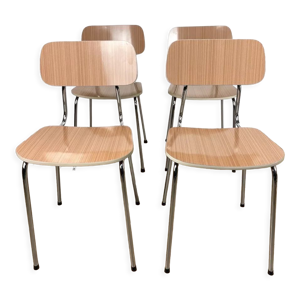 Chaises formica beige saumoné