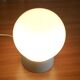 Table lamp white glass globe – 60s/70s