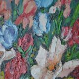 oil on canvas bouquet of flowers