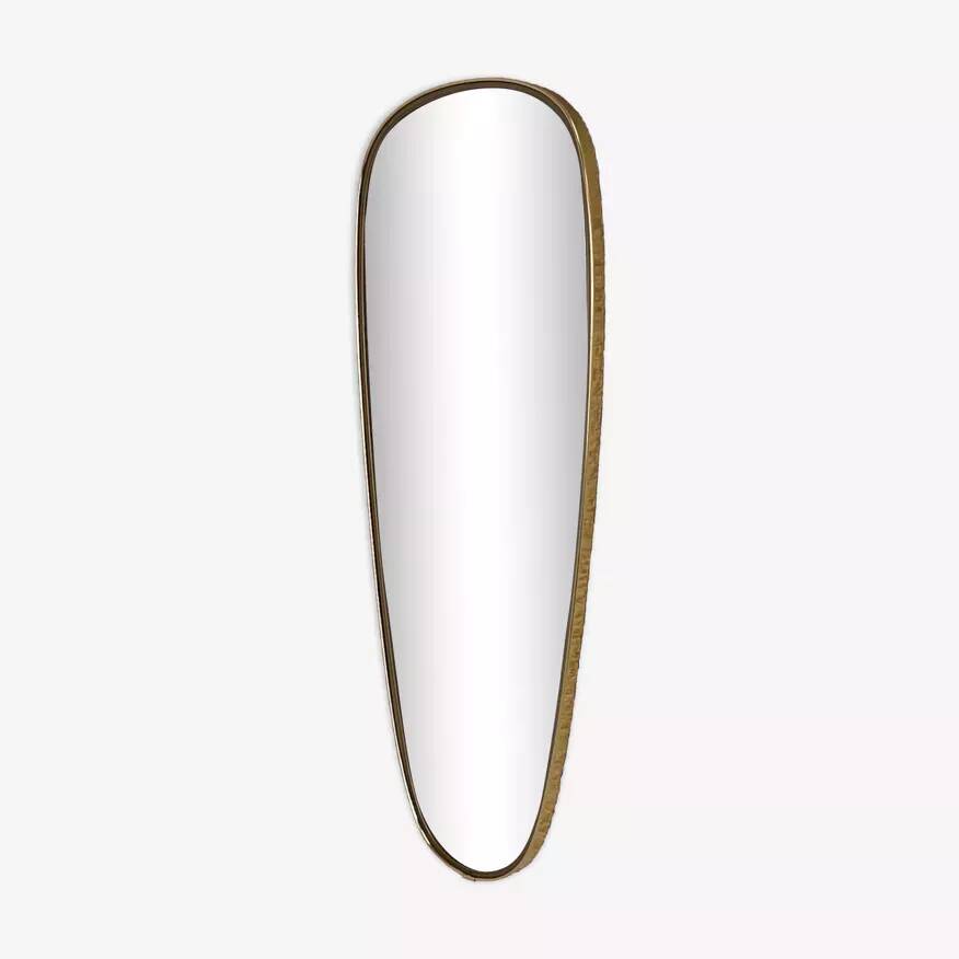 Golden rearview mirror and free form from the 1950s