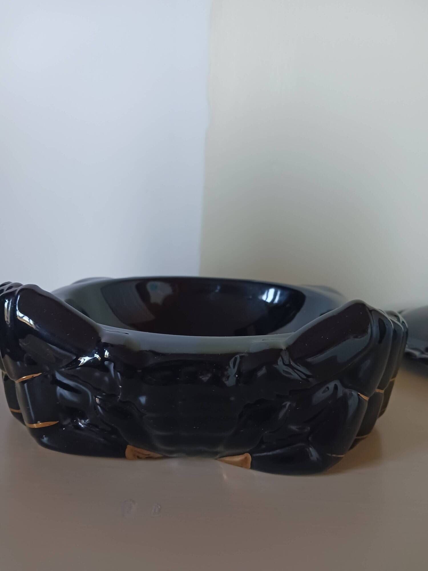 Glazed ceramic crab, M Caugant.