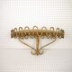 Half-moon rattan shelf and coat holder