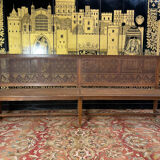 Banquette d’office ou de billard en cannage