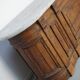 Antique Shop Counter / Kitchen Island in Dutch Pine and Marble, 19th Century