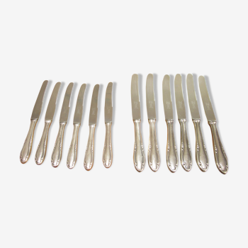 Set of 6  knives and 6  ones in metal argentè solingen