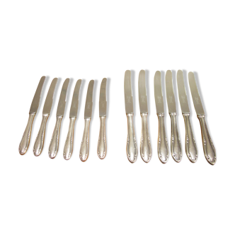 Set of 6  knives and 6  ones in metal argentè solingen