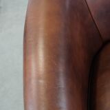 Cow leather club chair in English style