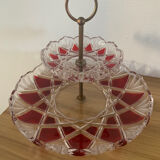 Old crystal cake display