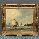 Old painting "Seascape".