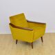 Yellow velvet armchair, 1960s