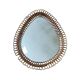 Grand miroir vintage en rotin et bambou