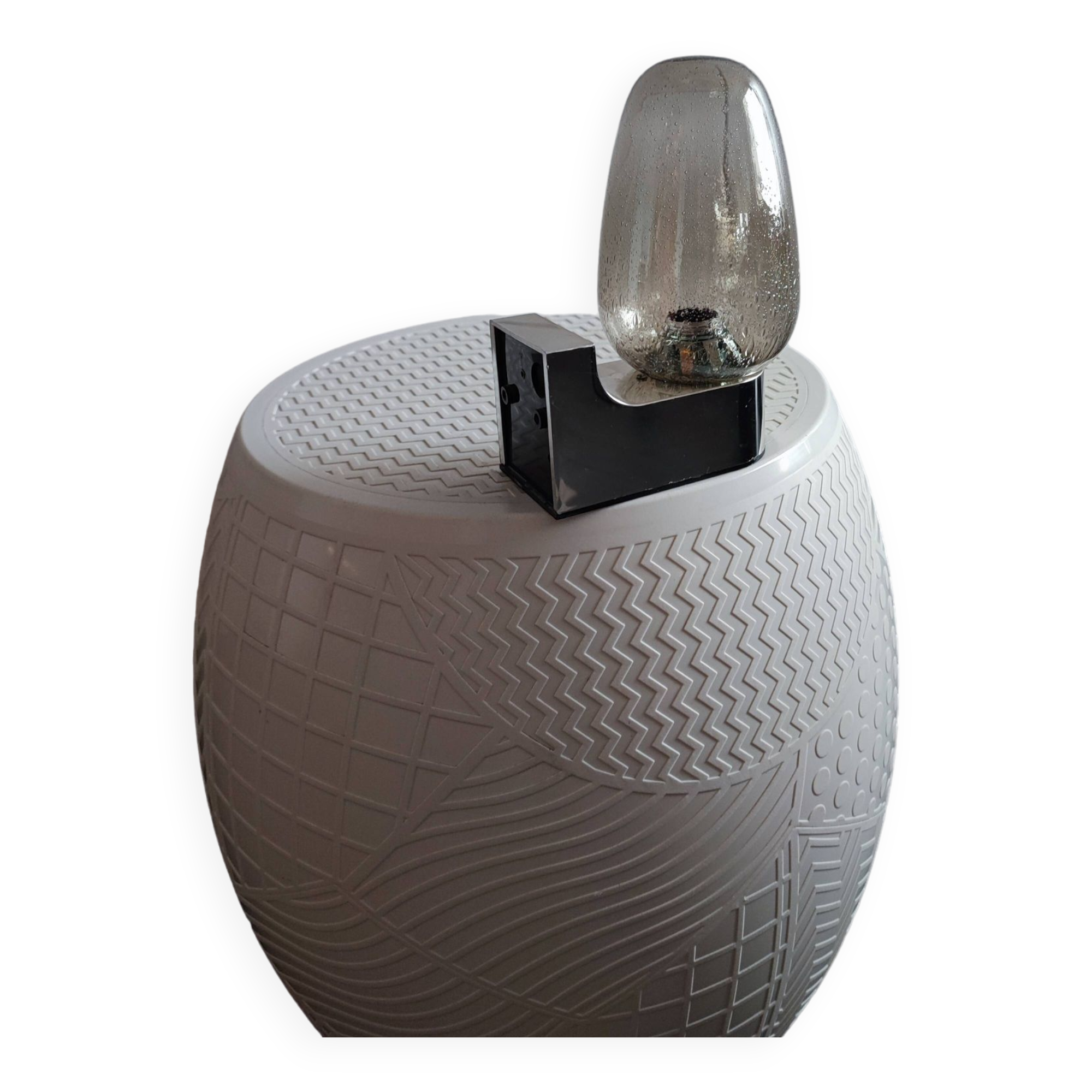 Keuco space age wall light. Chrome and bubble glass.