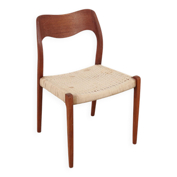 Chaise en teck, design danois, années 1960, designer : Niels Otto Møller