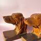 Pair of wooden bookends signed P.Belys
