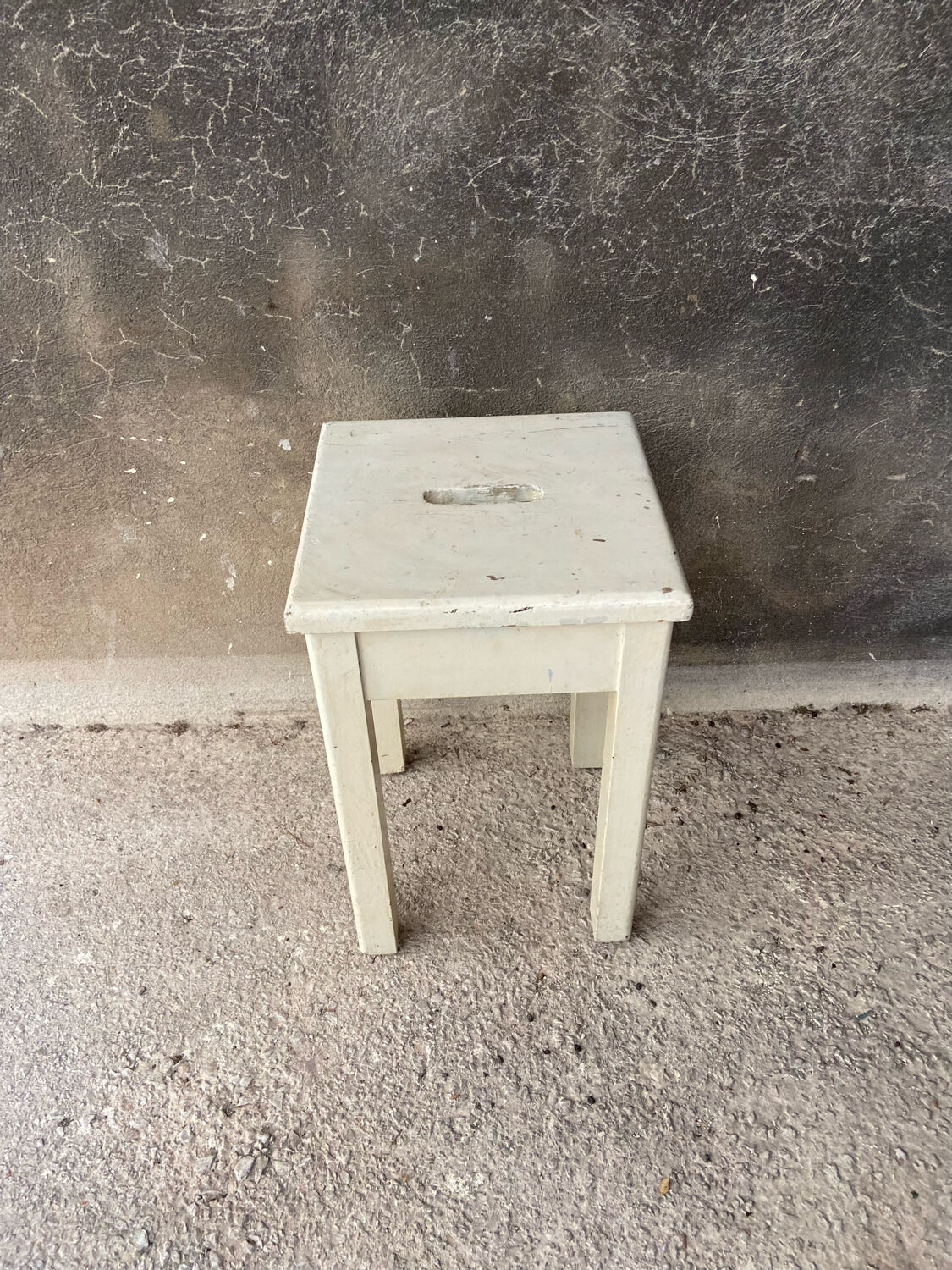 Old white stool