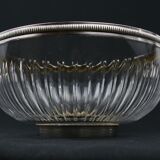 Crystal cup surrounded by two silver friezes