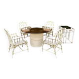 Table & Chairs & Console by McGuire, 1970s