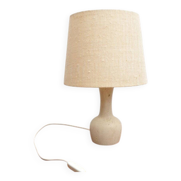 Lampe de table avec base en travertin, années 1960