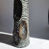 Vase vallauris black and gold