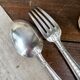 Antique silvered metal cutlery 84 g