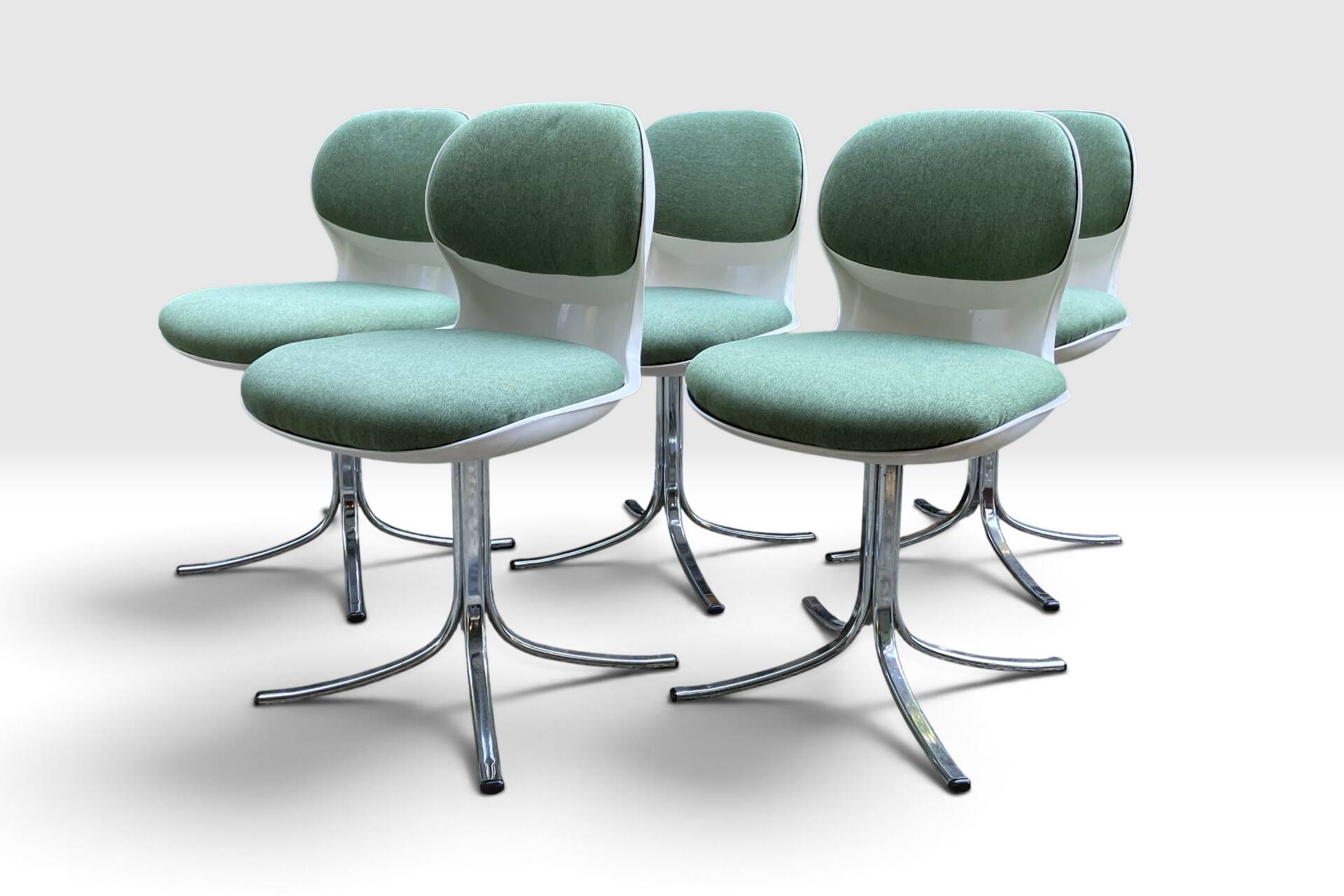 5 chaises Space Age Stoll Giroflex 7054