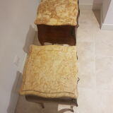 Pair of bedside tables marble top
