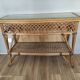 Vintage rattan console