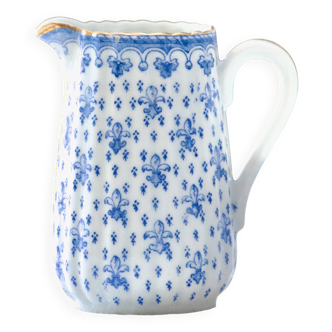 Oscar Shaller 1909 Fleur de Lys Porcelain Pitcher
