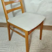 Set of 2 vintage Scandinavian chairs in teak and corduroy, 1960s
