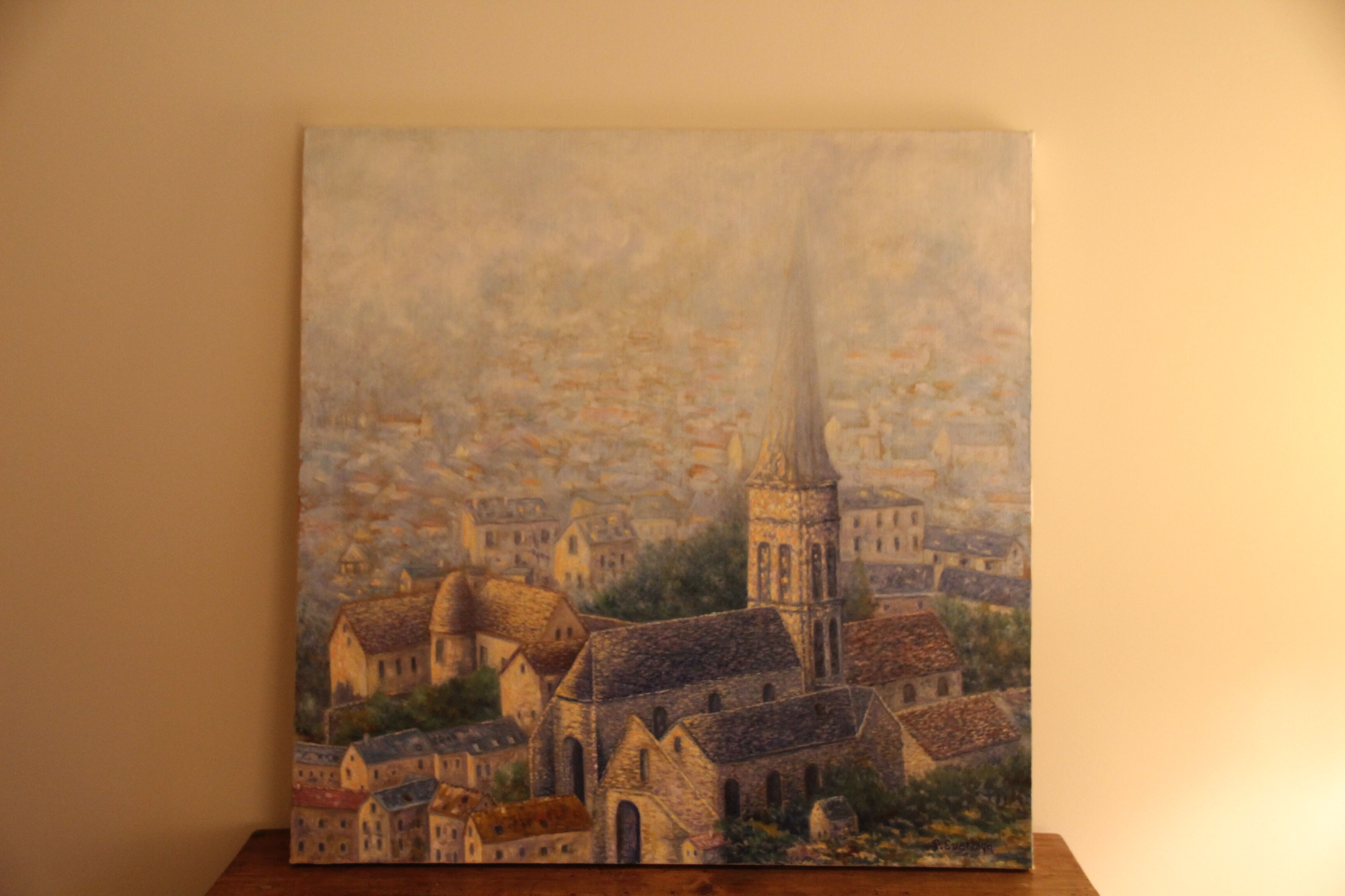 Chevreuse Valley Painting Impressionist Landscape Oil on canvas