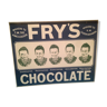 Plaque émaillée 1925 "fry's chocolate"