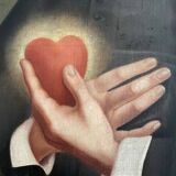 Large portrait of Saint John Eudes, oil on canvas, 19th century